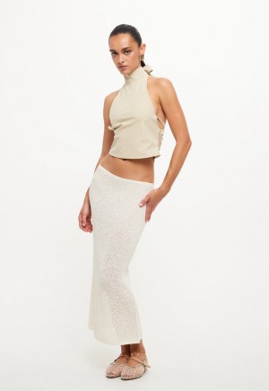 Cream Lioness Pure Midi Skirt | Canada-EZNYS8450