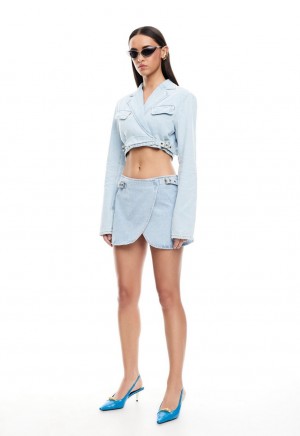 Light Blue Lioness Anja Mini Skirt | Canada-GXRSE6591