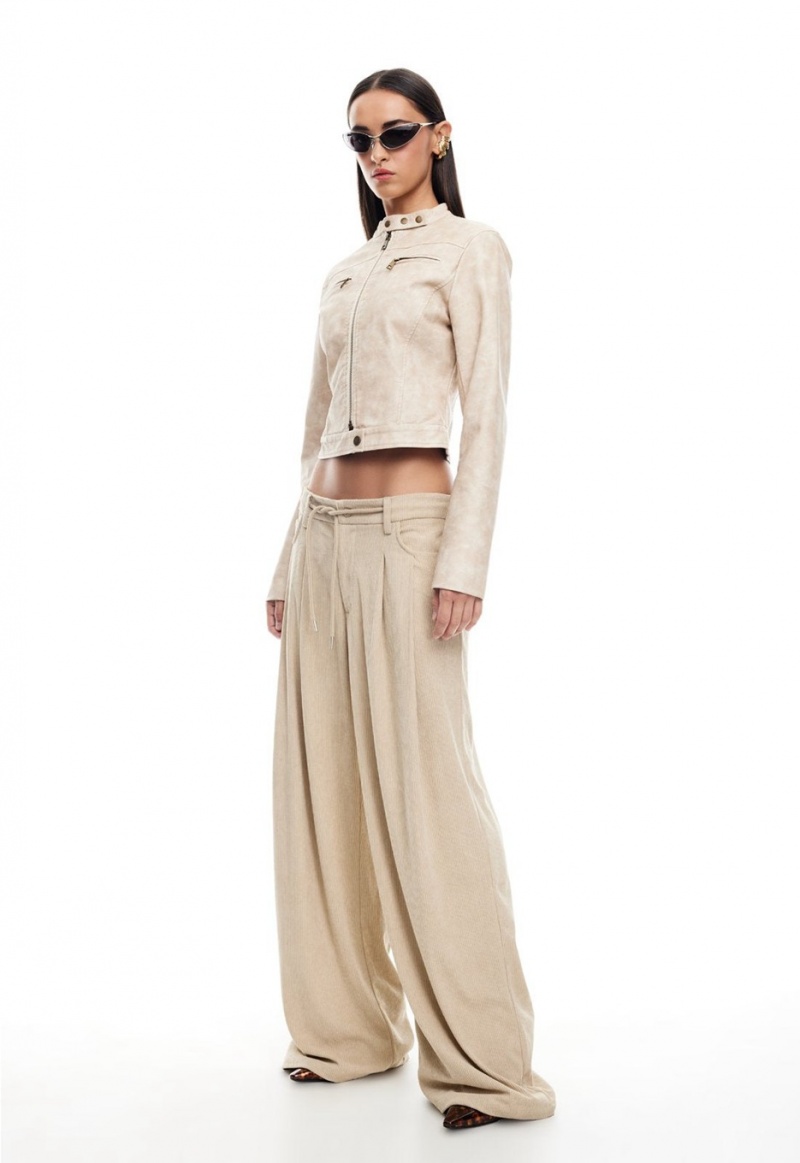 Beige Lioness Slouched Tie Up Pants | Canada-MJDRQ2495