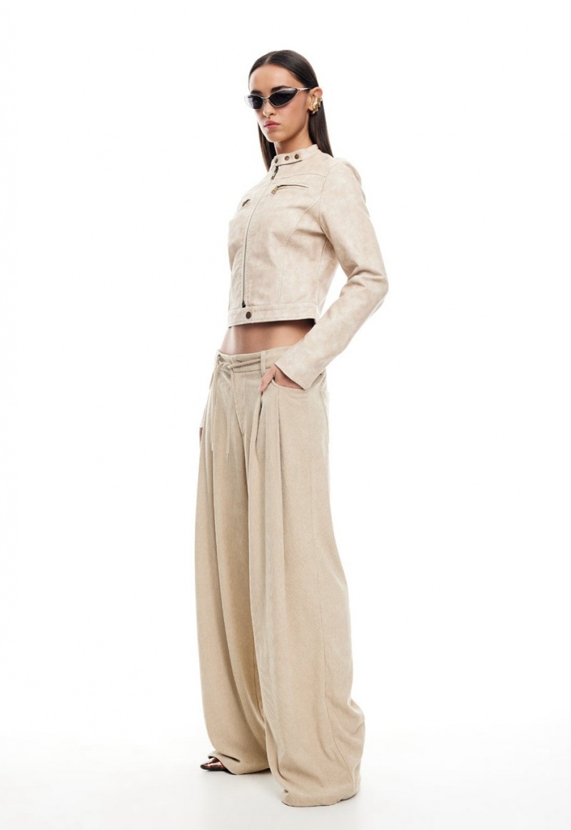 Beige Lioness Slouched Tie Up Pants | Canada-MJDRQ2495