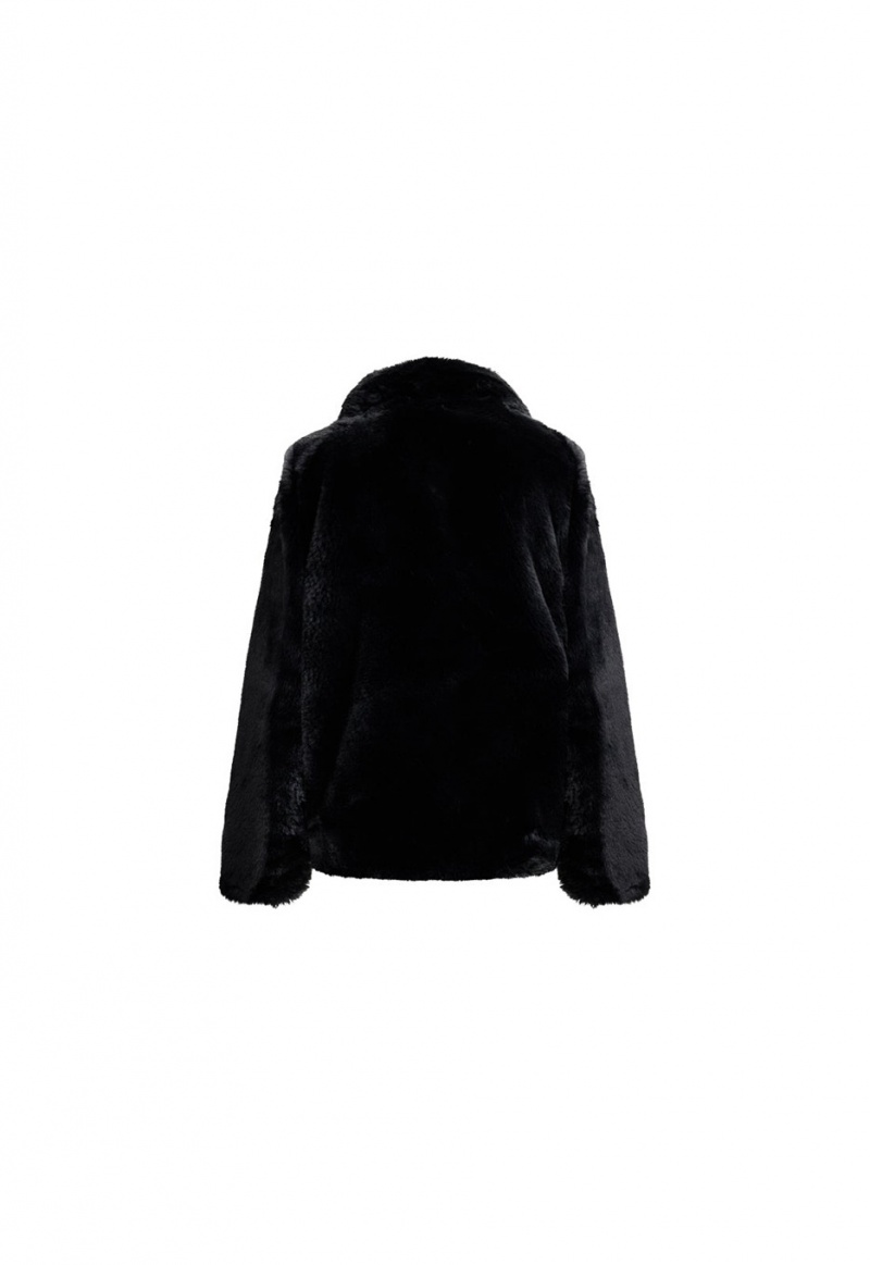 Black Lioness Bada Bing Faux Fur Coat | Canada-EGFVP5248