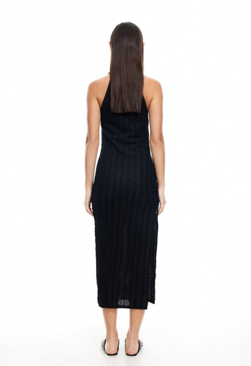 Black Lioness Double Strap Midi Dress | Canada-IZRAL5183