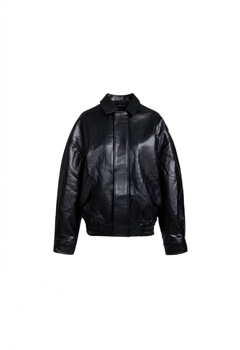 Black Lioness Kenny Bomber Jacket | Canada-DYAKE5497