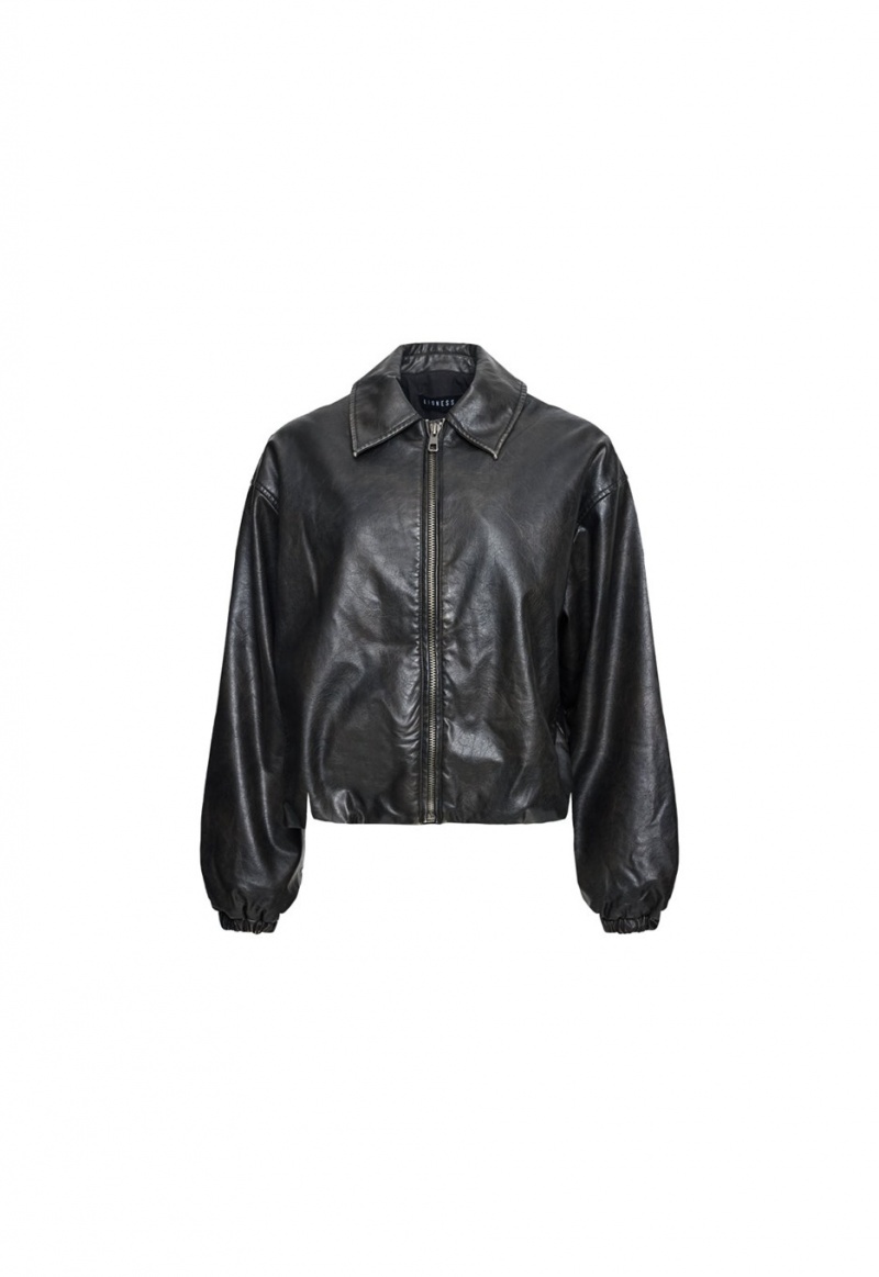 Black Lioness Nirvana Bomber Jacket | Canada-LVNED6524