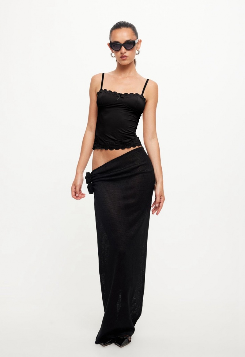 Black Lioness Soul Mate Maxi Skirt | Canada-VAUDH1305