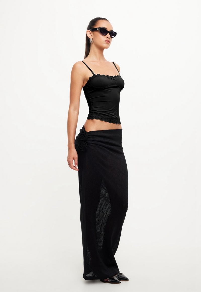 Black Lioness Soul Mate Maxi Skirt | Canada-VAUDH1305