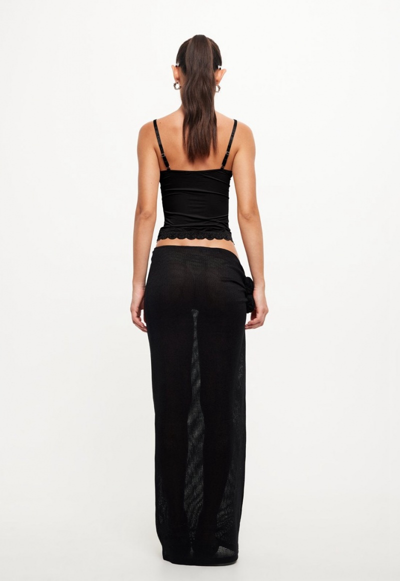 Black Lioness Soul Mate Maxi Skirt | Canada-VAUDH1305