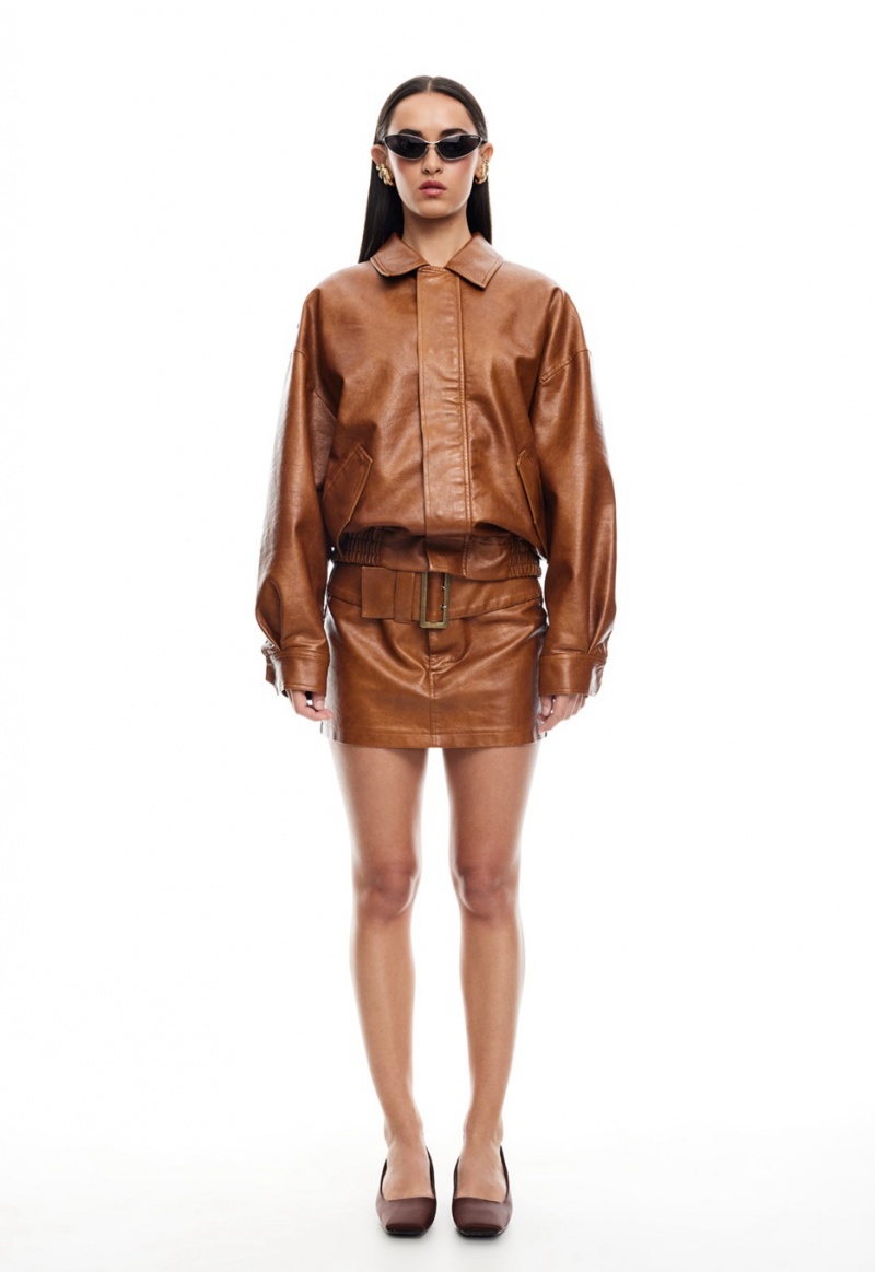 Brown Lioness Uma Mini Skirt | Canada-DEFSM9123