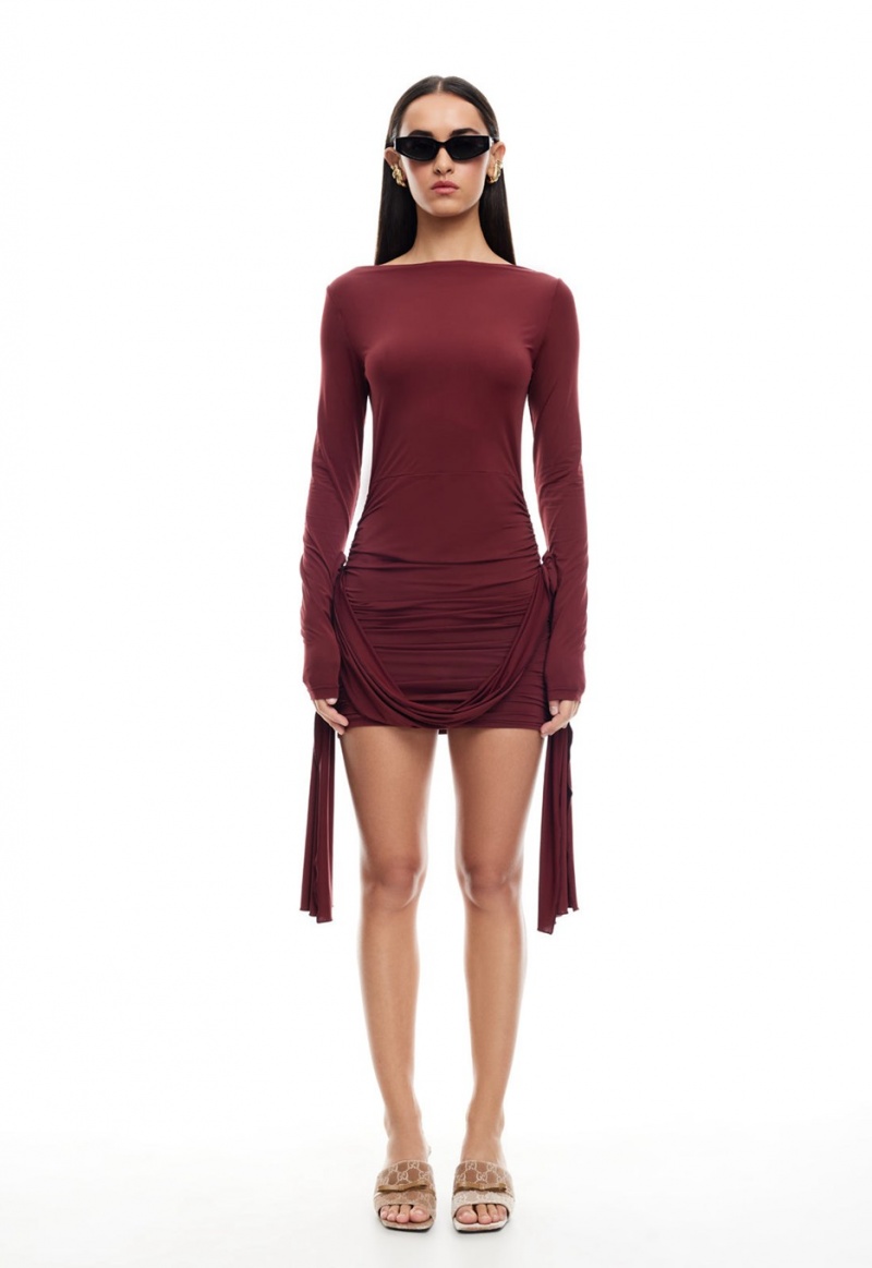 Burgundy Lioness Glory Mini Dress | Canada-KRWDG2590