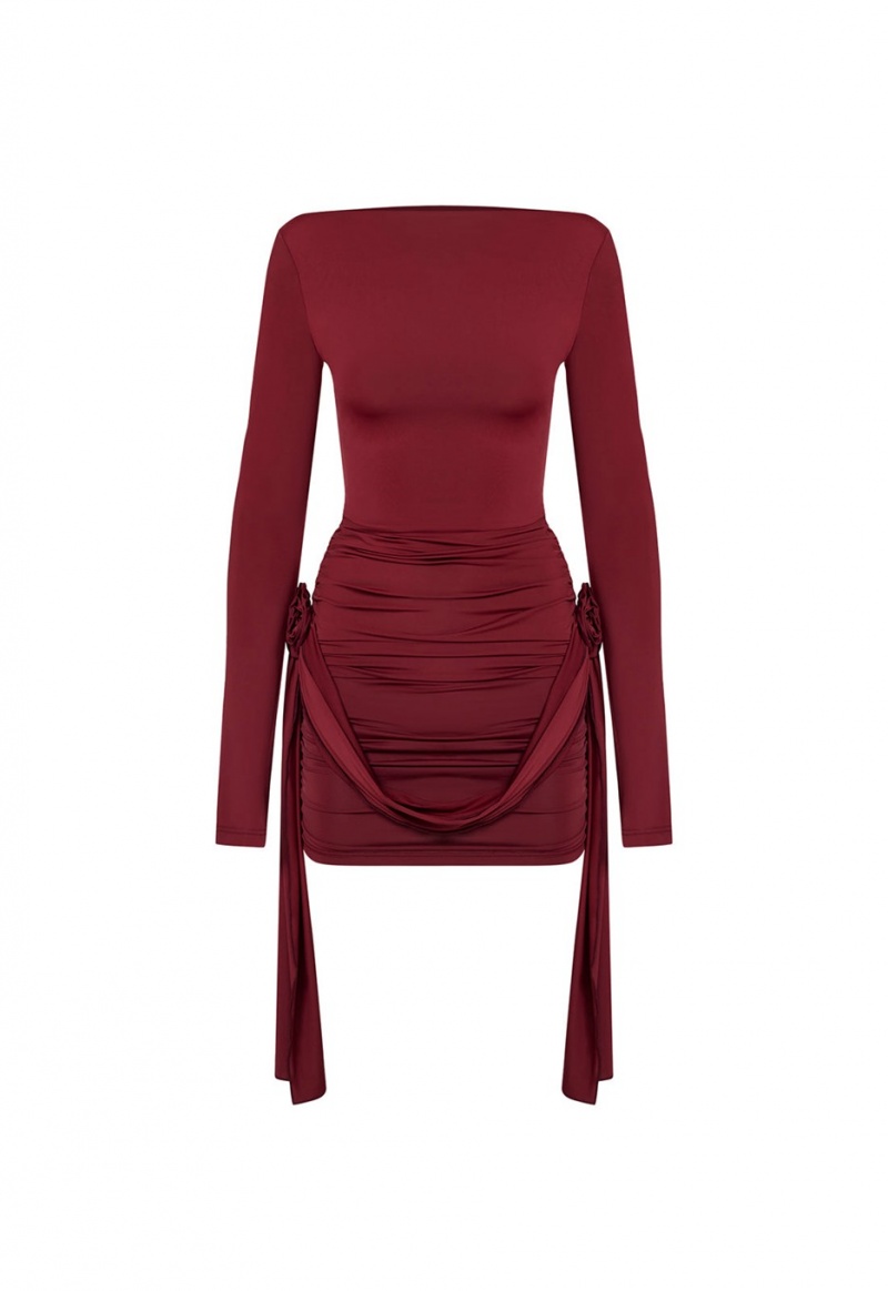 Burgundy Lioness Glory Mini Dress | Canada-KRWDG2590