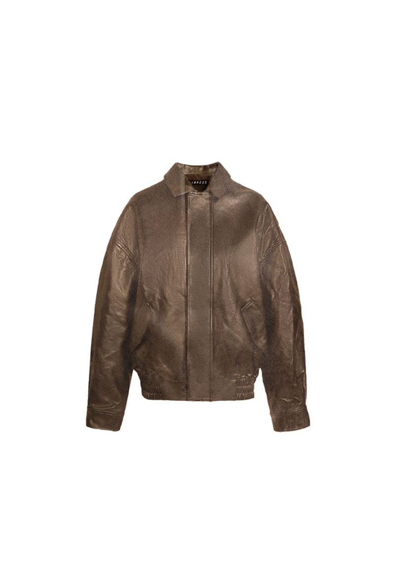 Chocolate Lioness Kenny Bomber Jacket | Canada-UTWZE7841