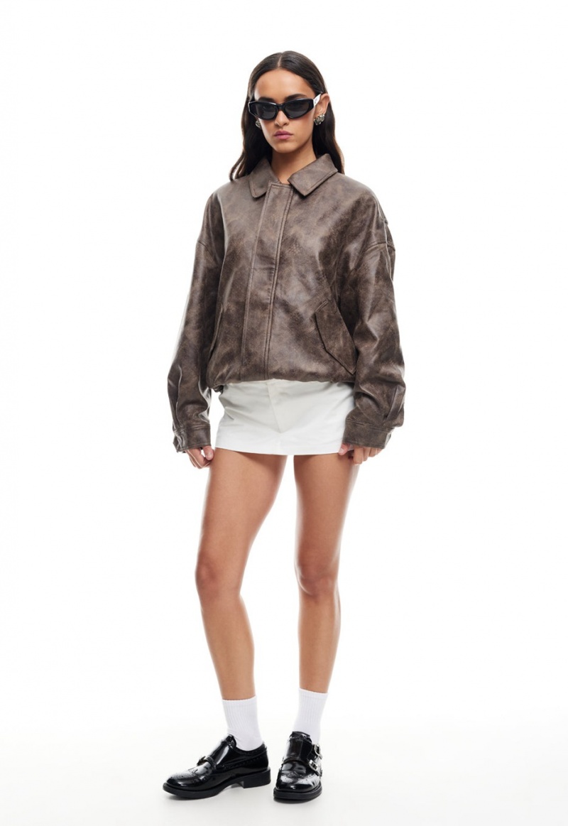 Chocolate Lioness Kenny Bomber Jacket | Canada-UTWZE7841