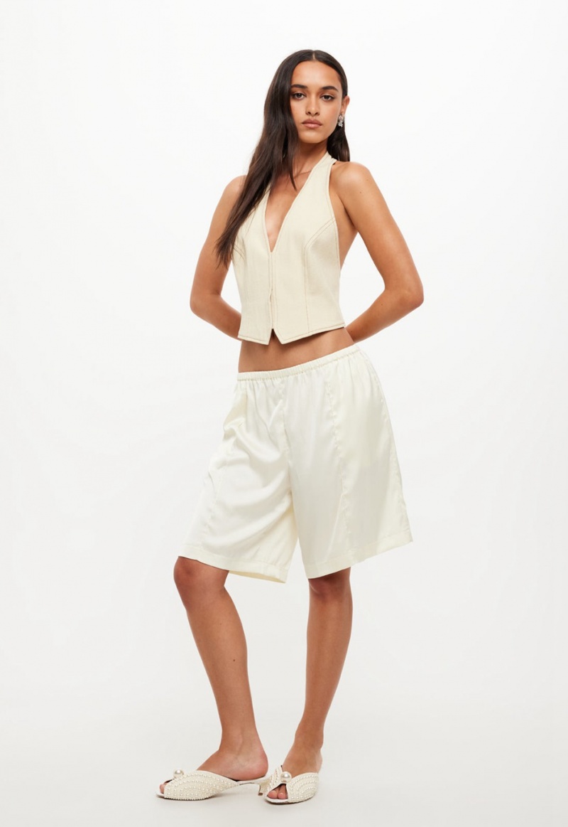 Cream Lioness Island Culottes Shorts | Canada-ANECH9075