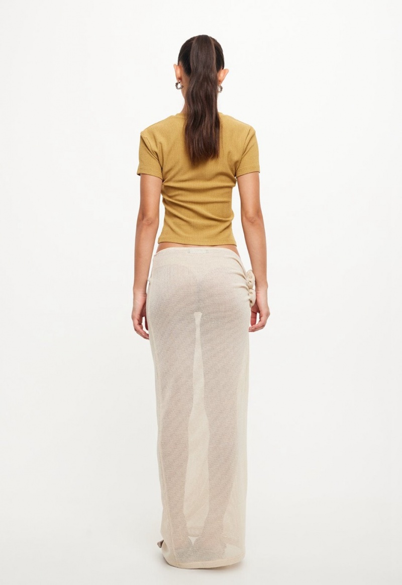 Cream Lioness Soul Mate Maxi Skirt | Canada-OSENI5362