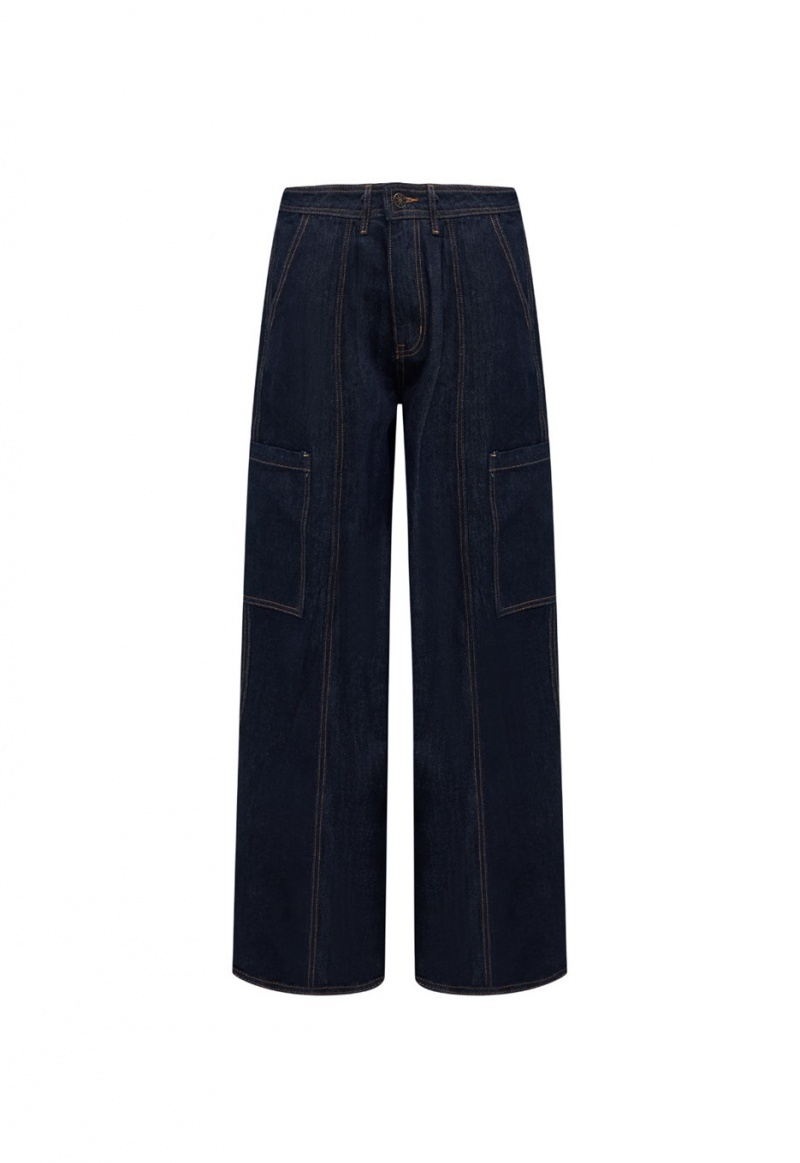 Dark Blue Lioness Veneda Baggy Jeans | Canada-CYEOD6317