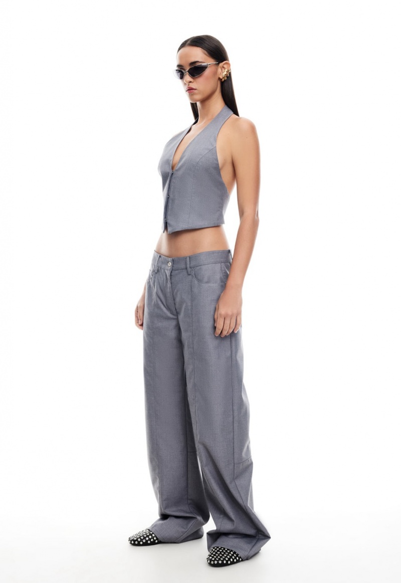 Dark Grey Lioness Je Suis Halter Top | Canada-TIXQG3586