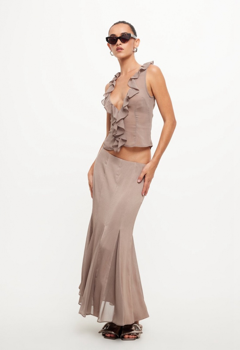 Grey Lioness Rose Maxi Skirt | Canada-ISEZT3247