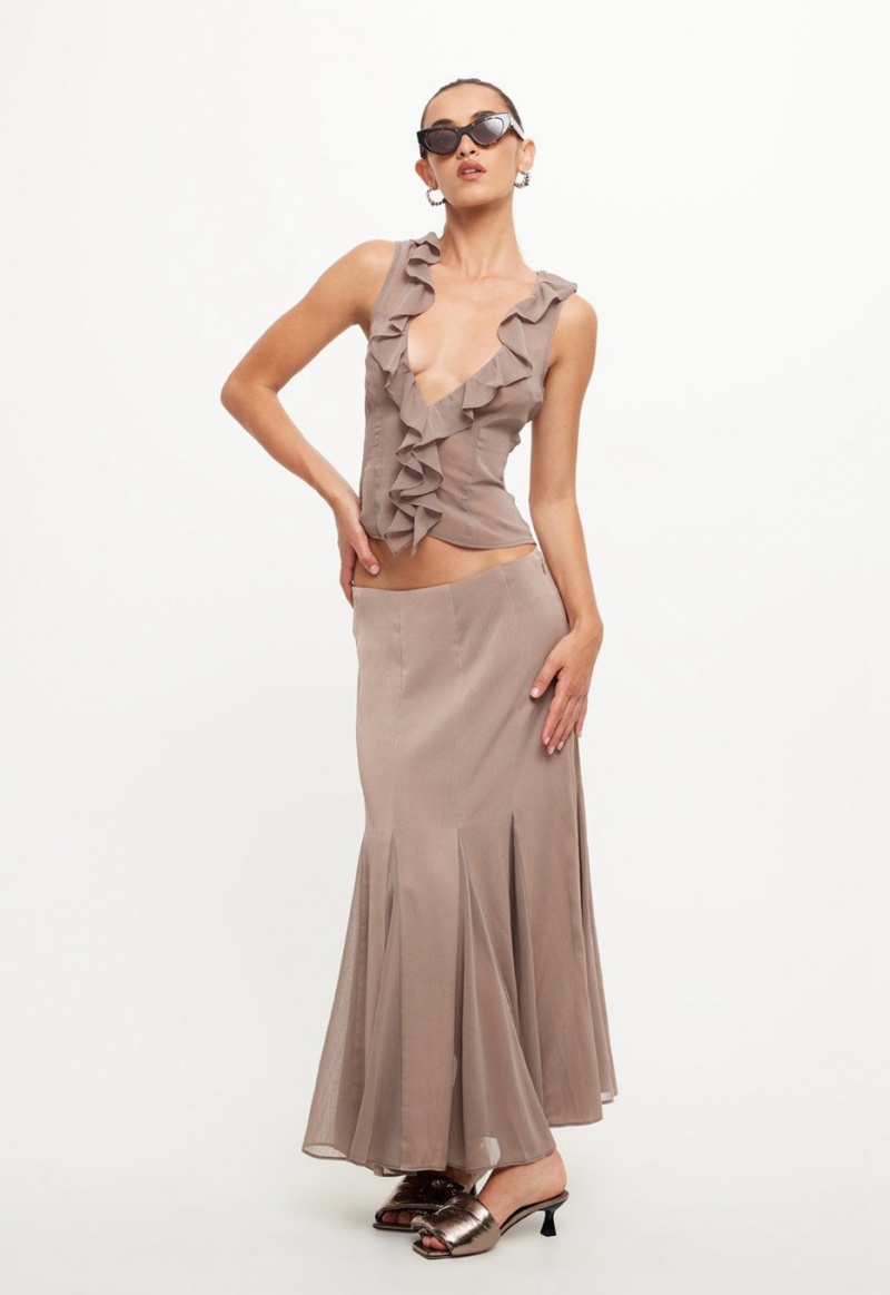 Grey Lioness Rose Maxi Skirt | Canada-ISEZT3247