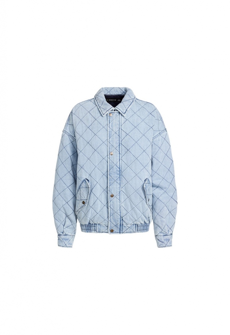 Light Blue Lioness Kenny Bomber Jacket | Canada-QBILA1935