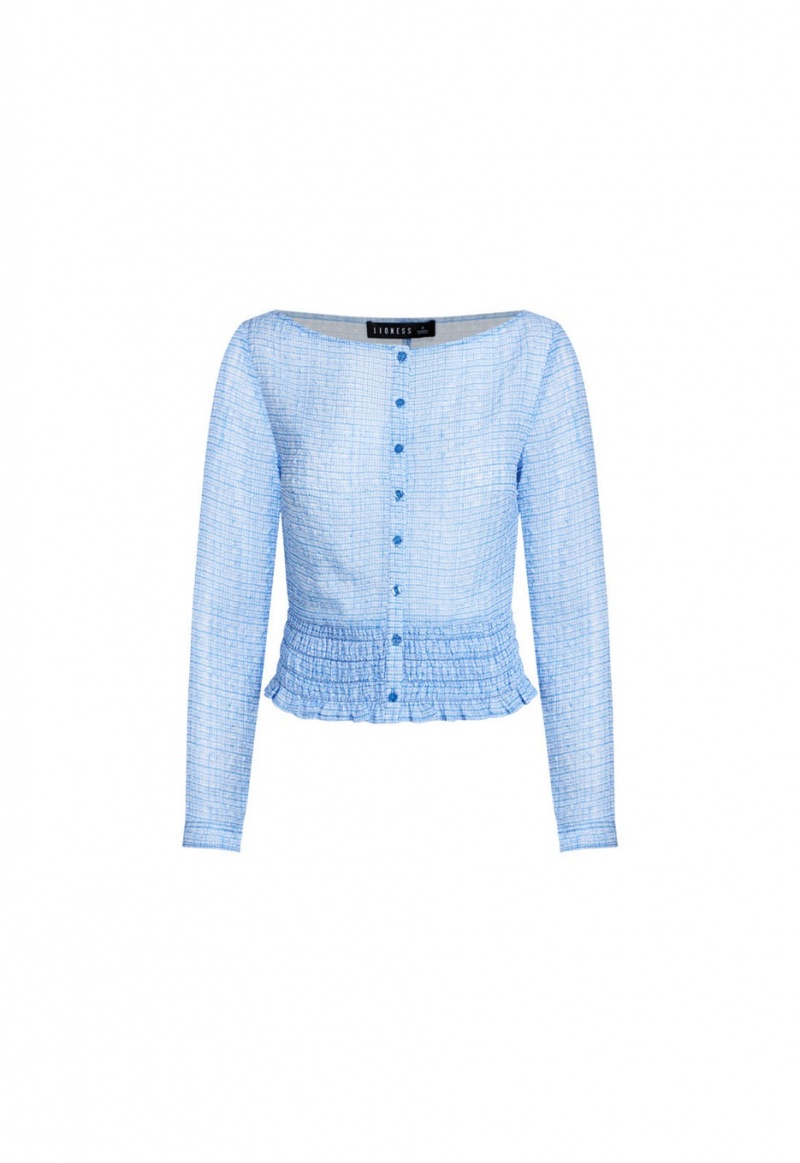 Light Blue Lioness Poppy Long Sleeve Top | Canada-MGLFP6815