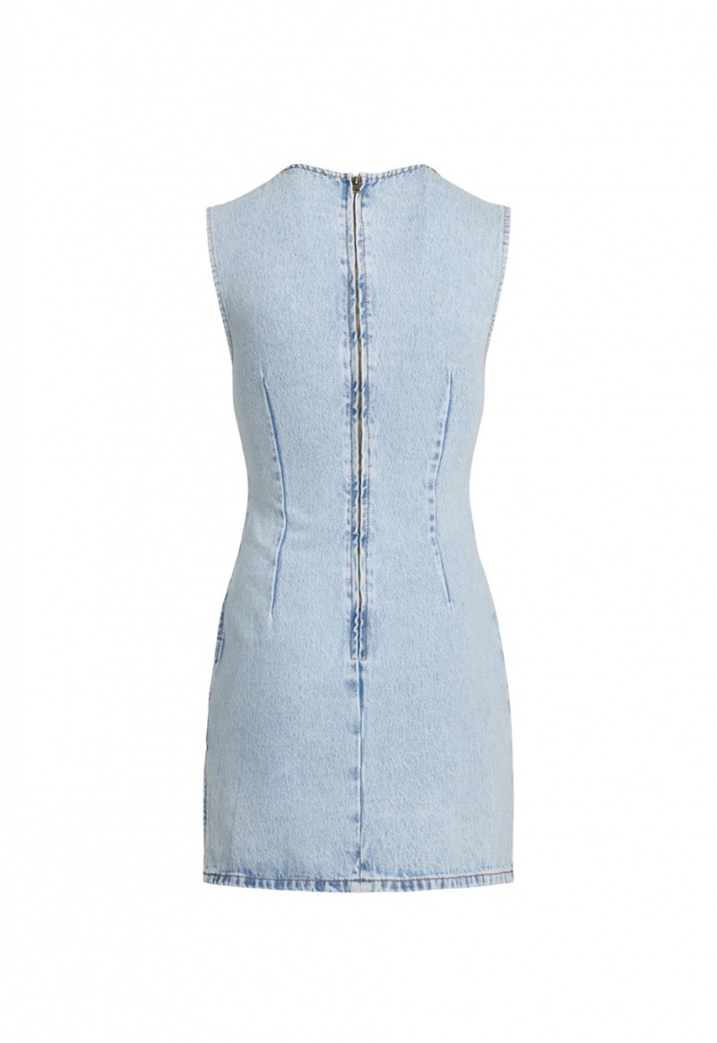 Light Blue Lioness Sculpted Denim Mini Dress | Canada-GKYFB8013