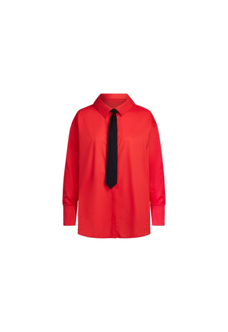 Red Lioness Valentino Tie Shirt | Canada-GLXVB8513