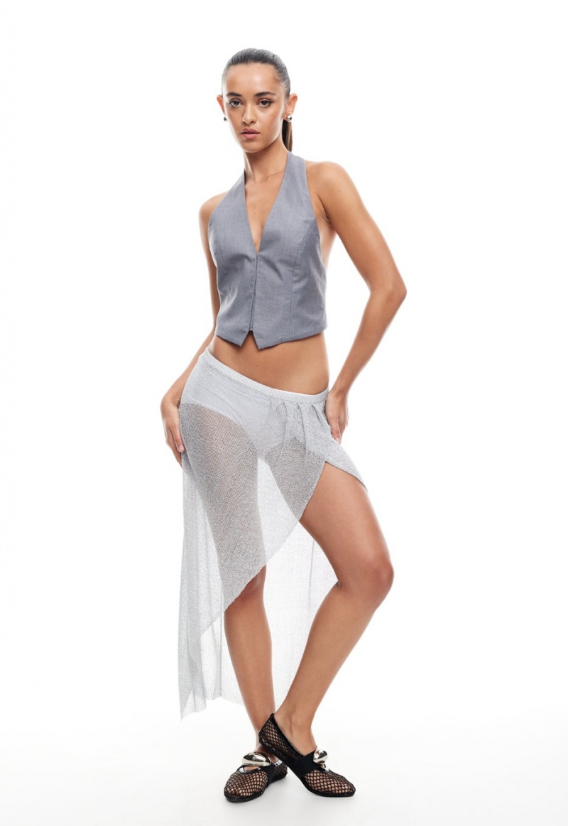 Silver Lioness Almost Famous Midi Skirt | Canada-KZEQF3298