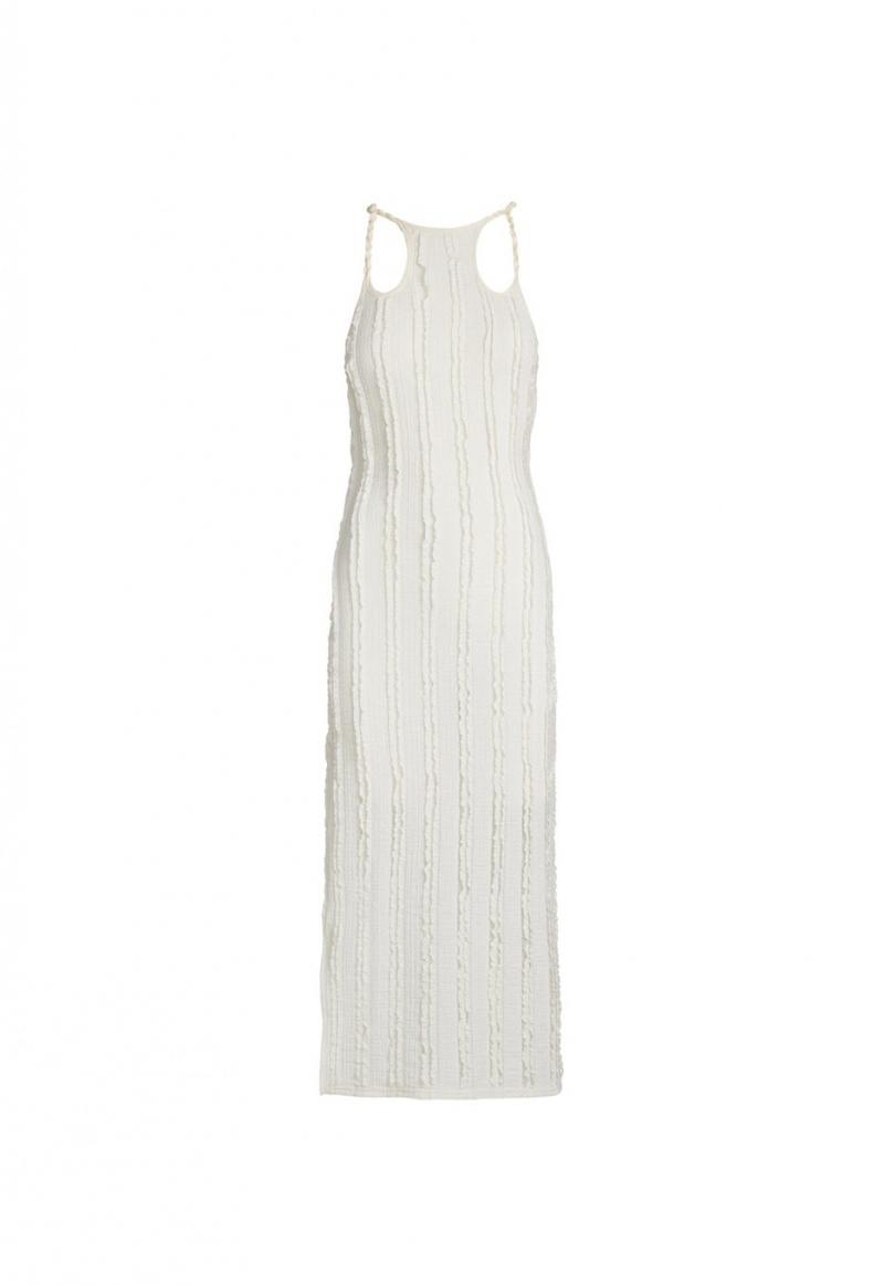 White Lioness Double Strap Midi Dress | Canada-TQACJ4582