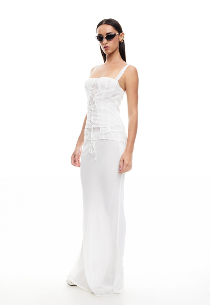 White Lioness Endless Maxi Skirt | Canada-OIRDP5781