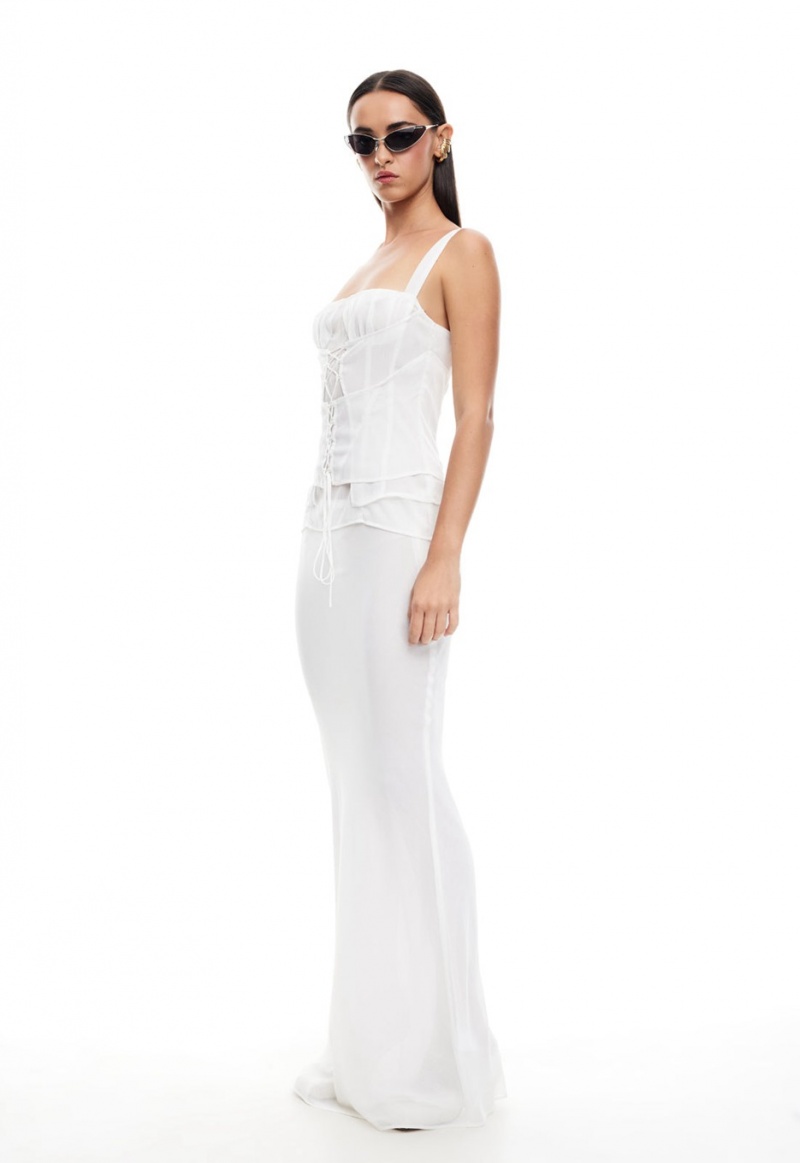 White Lioness Endless Maxi Skirt | Canada-OIRDP5781