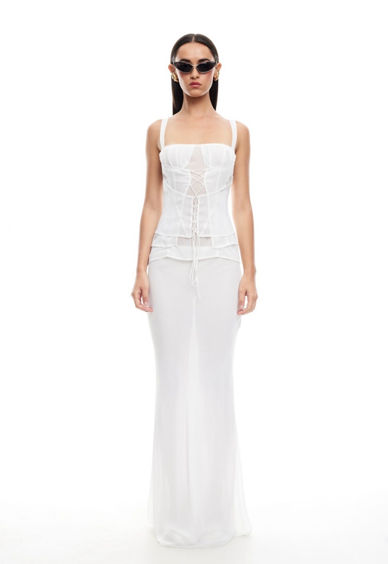 White Lioness Endless Maxi Skirt | Canada-OIRDP5781