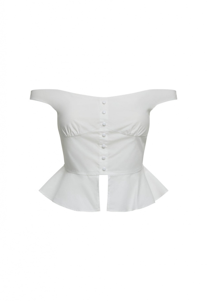 White Lioness Femme Fatale Top | Canada-PTBEW8479