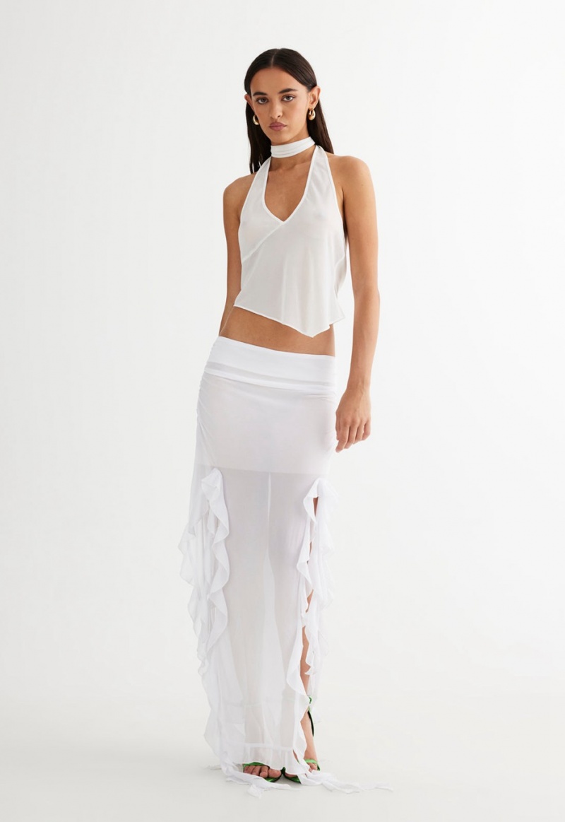 White Lioness Rendezvous Skirt | Canada-ZFXNB7152