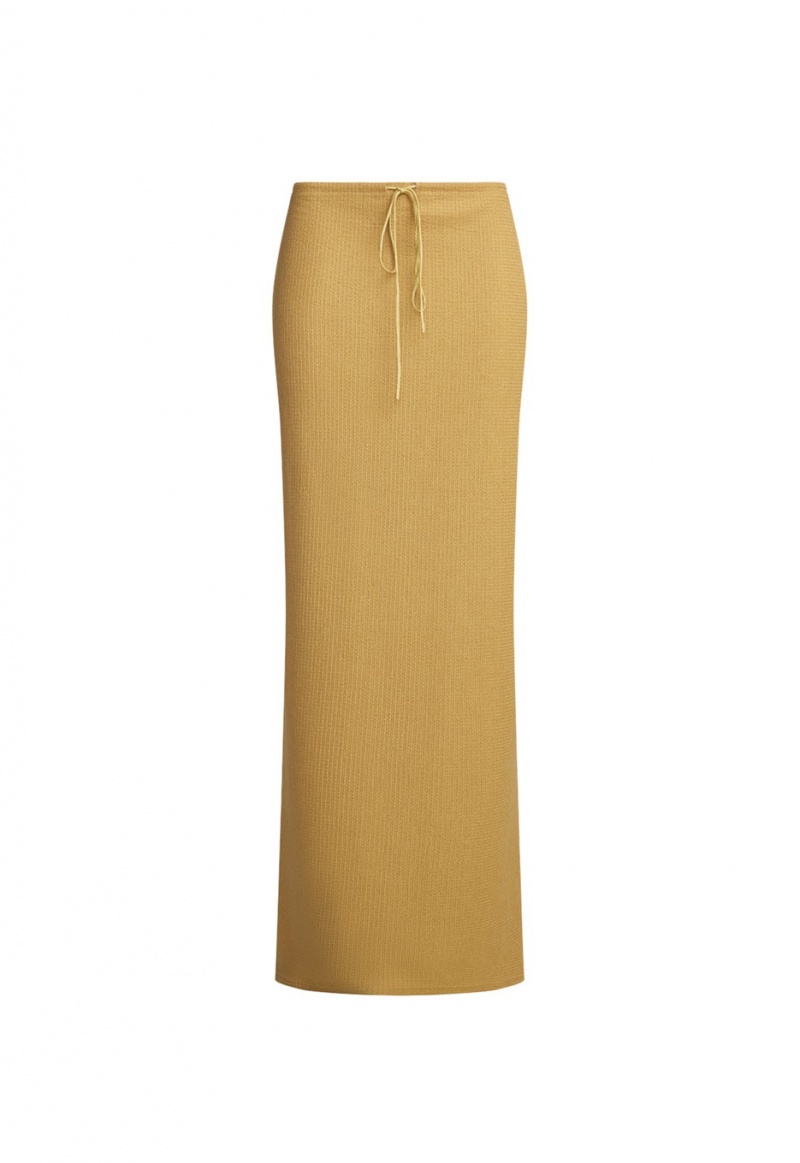 Yellow Lioness Nostalgic Maxi Skirt | Canada-SKRTW5846