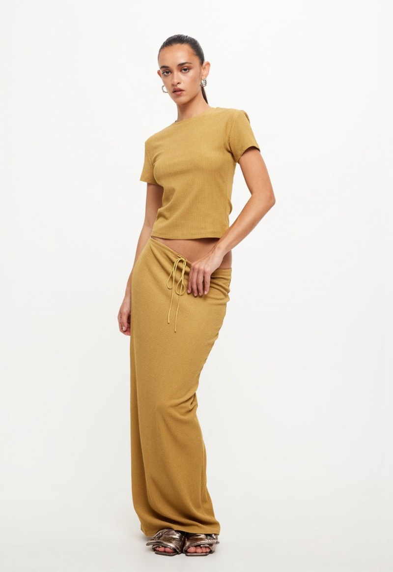 Yellow Lioness Nostalgic Maxi Skirt | Canada-SKRTW5846